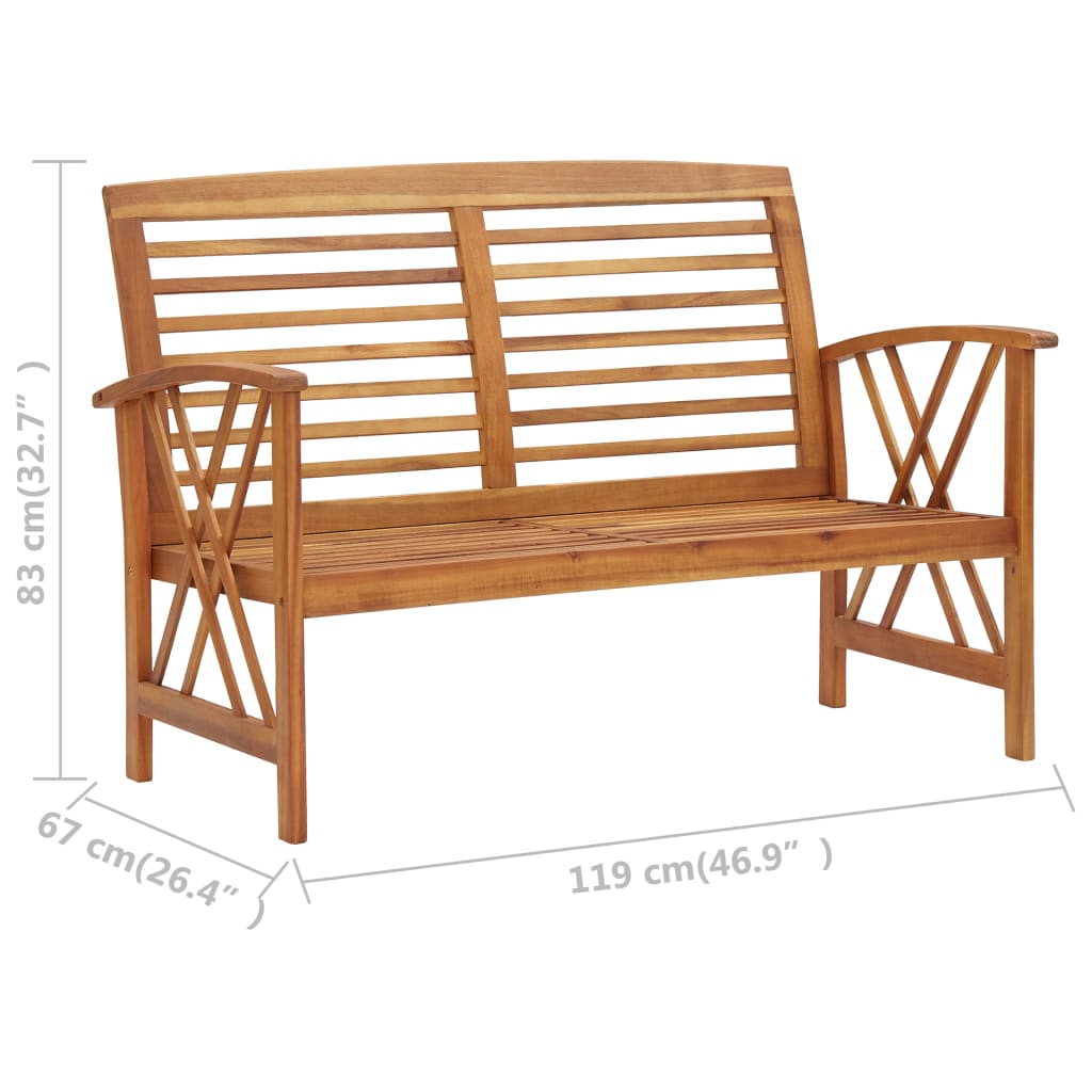 5-dijelna vrtna garnitura od masivnog bagremovog drva