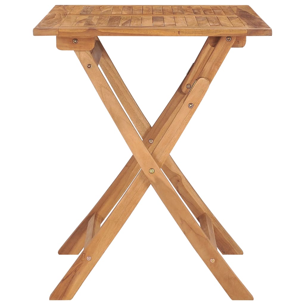 Sklopivi vrtni blagovaonski stol 90x60x75 cm masivna tikovina