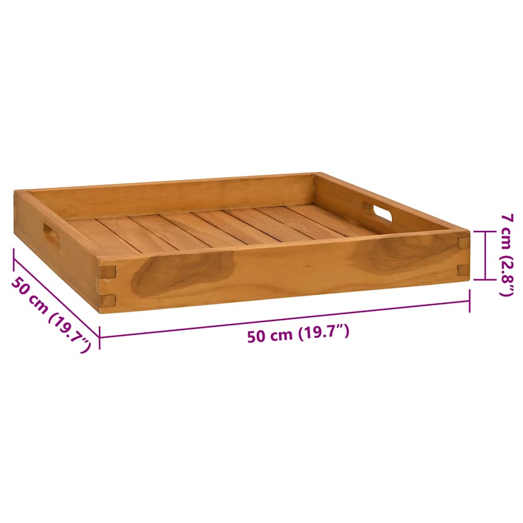 Pladanj za posluživanje 50 x 50 cm od masivne tikovine