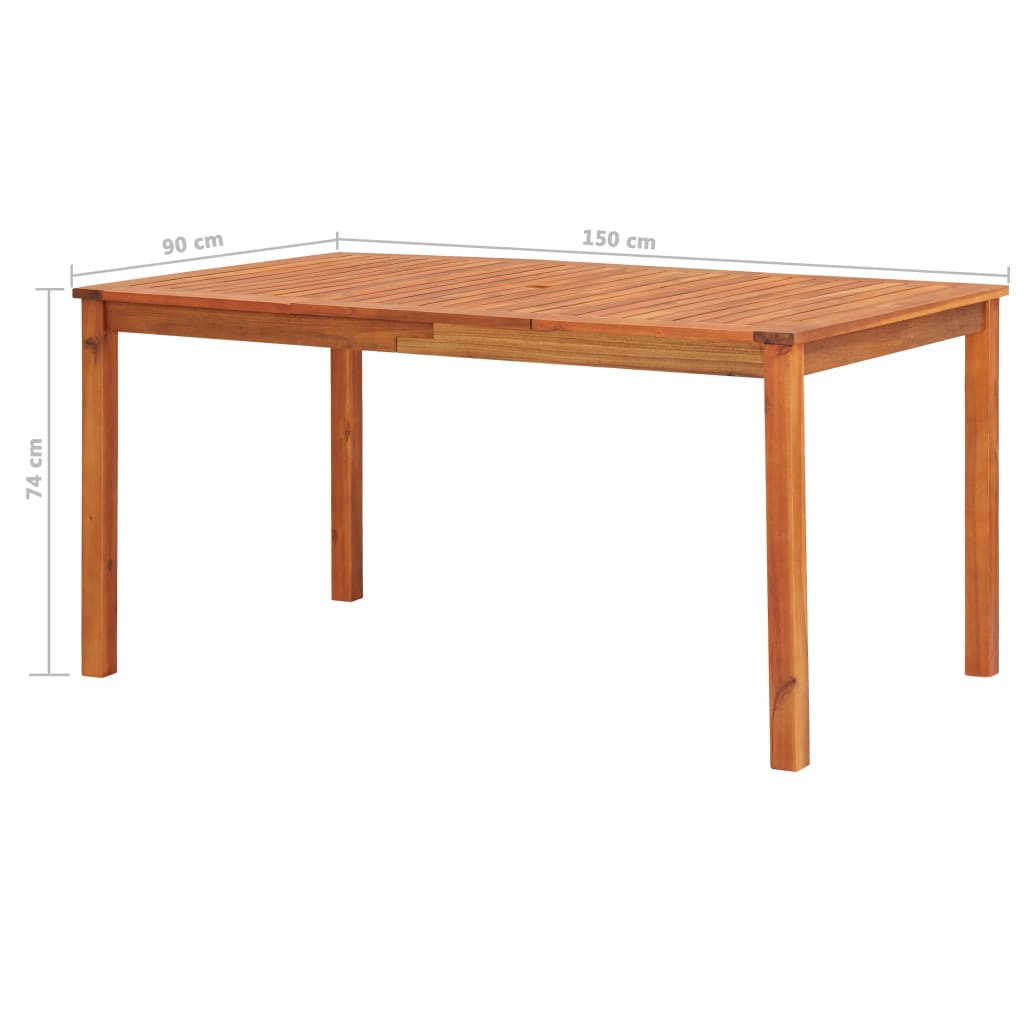3058088  5 Piece Garden Dining Set with Cushions Solid Acacia Wood (45962+2x312130)