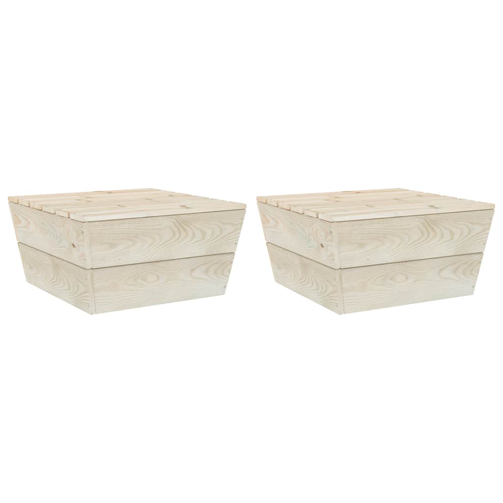 Vrtni stolovi 2 kom 60 x 60 x 30 cm od impregnirane smrekovine