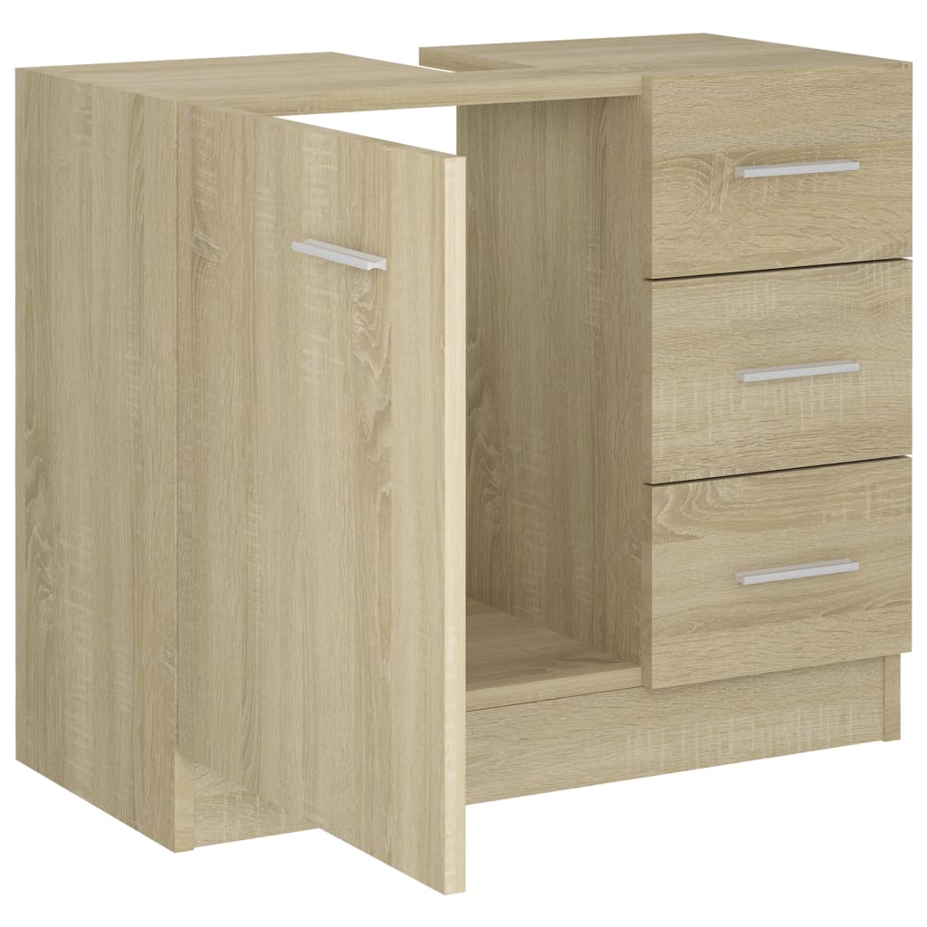 Ormarić za umivaonik boja hrasta 63x30x54 cm konstruirano drvo