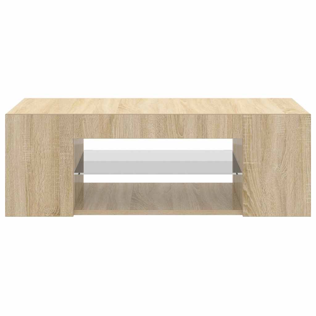TV ormarić s LED svjetlima boja hrasta sonome 90 x 39 x 30 cm