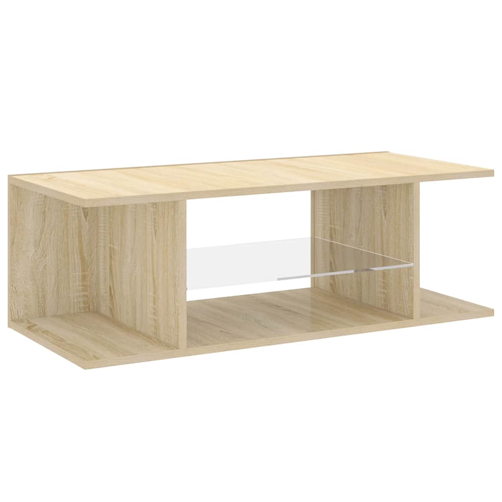 TV ormarić s LED svjetlima boja hrasta sonome 90 x 39 x 30 cm