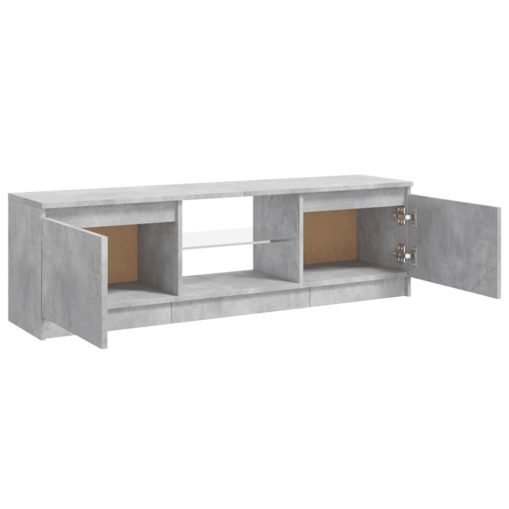 TV ormarić s LED svjetlima siva boja betona 120 x 30 x 36 cm