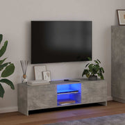 TV ormarić s LED svjetlima siva boja betona 120 x 30 x 36 cm