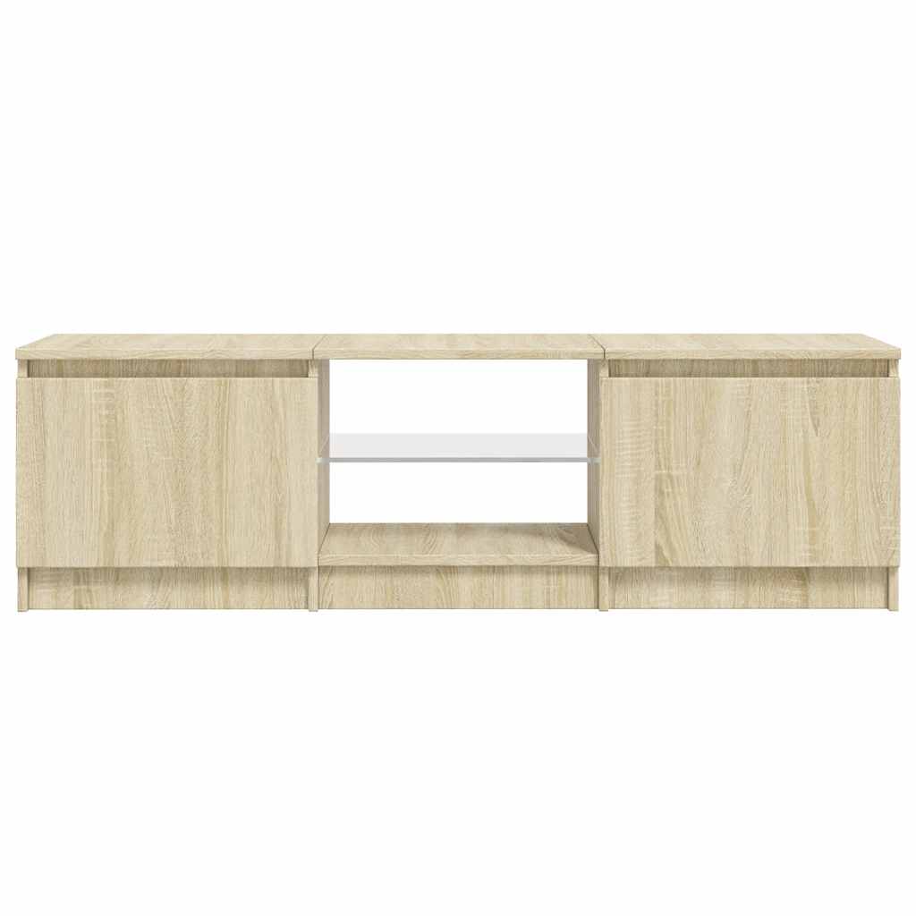 TV ormarić s LED svjetlima boja hrasta sonome 140x40x36 cm
