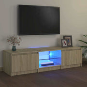 TV ormarić s LED svjetlima boja hrasta sonome 140x40x36 cm