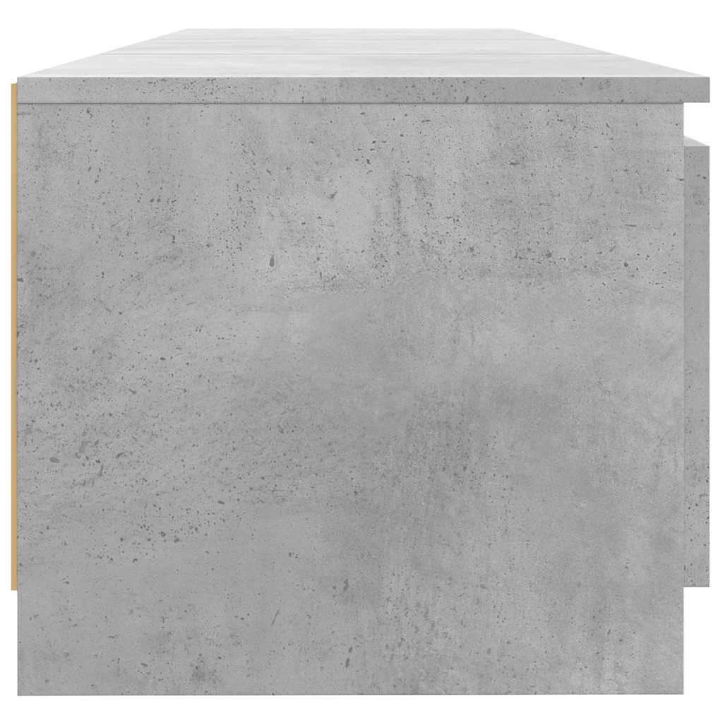 TV ormarić s LED svjetlima siva boja betona 140 x 40 x 36 cm
