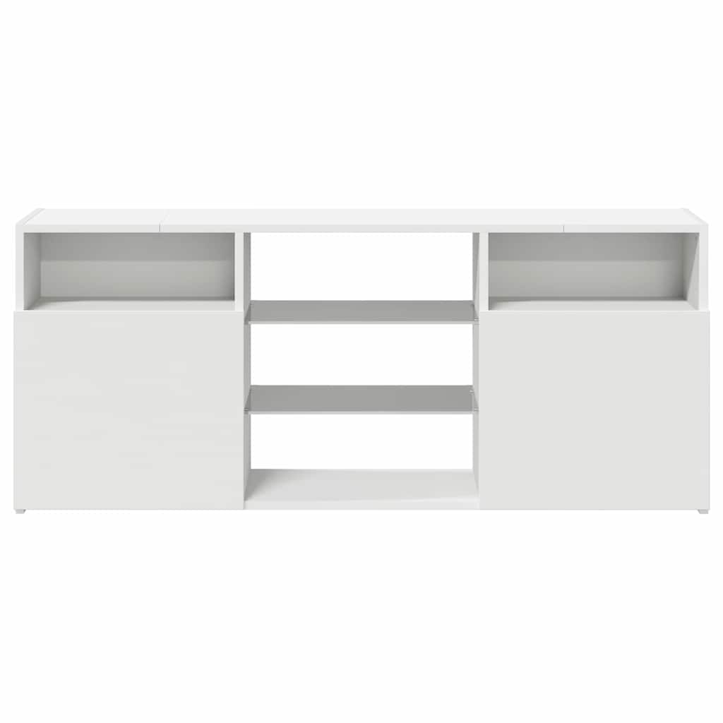 TV ormarić s LED svjetlima bijeli 120 x 30 x 50 cm