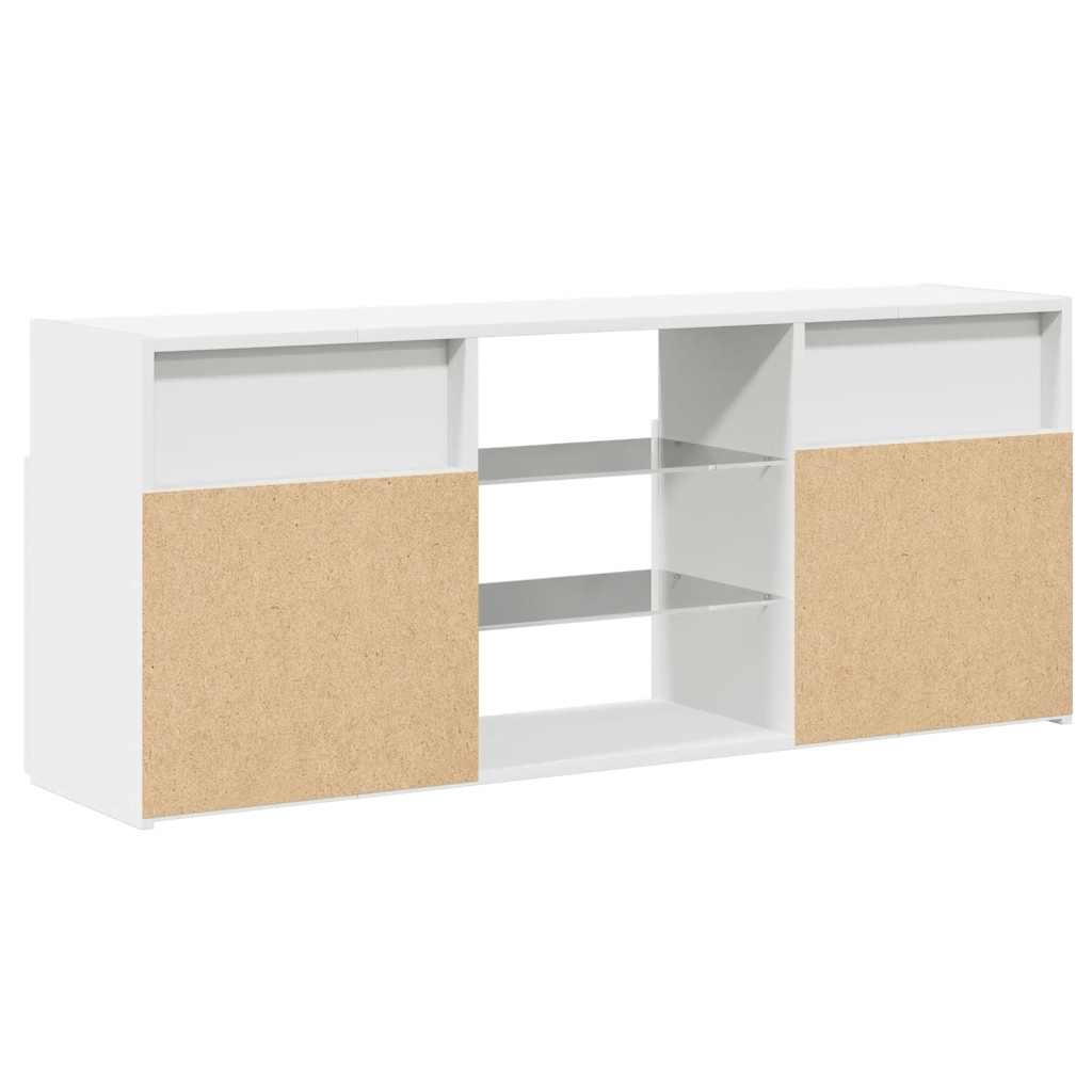 TV ormarić s LED svjetlima bijeli 120 x 30 x 50 cm