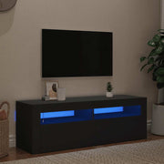TV ormarić s LED svjetlima crni 120 x 35 x 40 cm