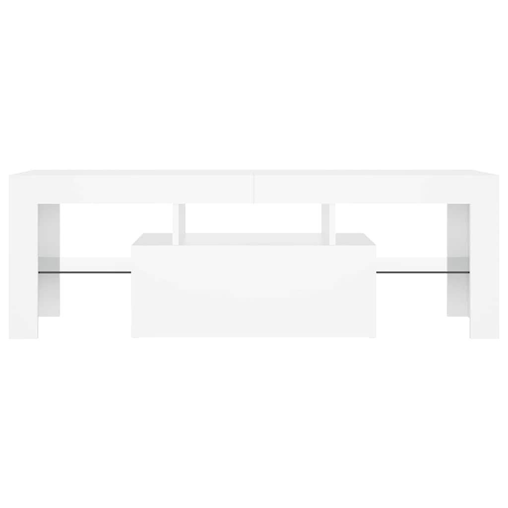 TV ormarić s LED svjetlima bijeli 120 x 35 x 40 cm