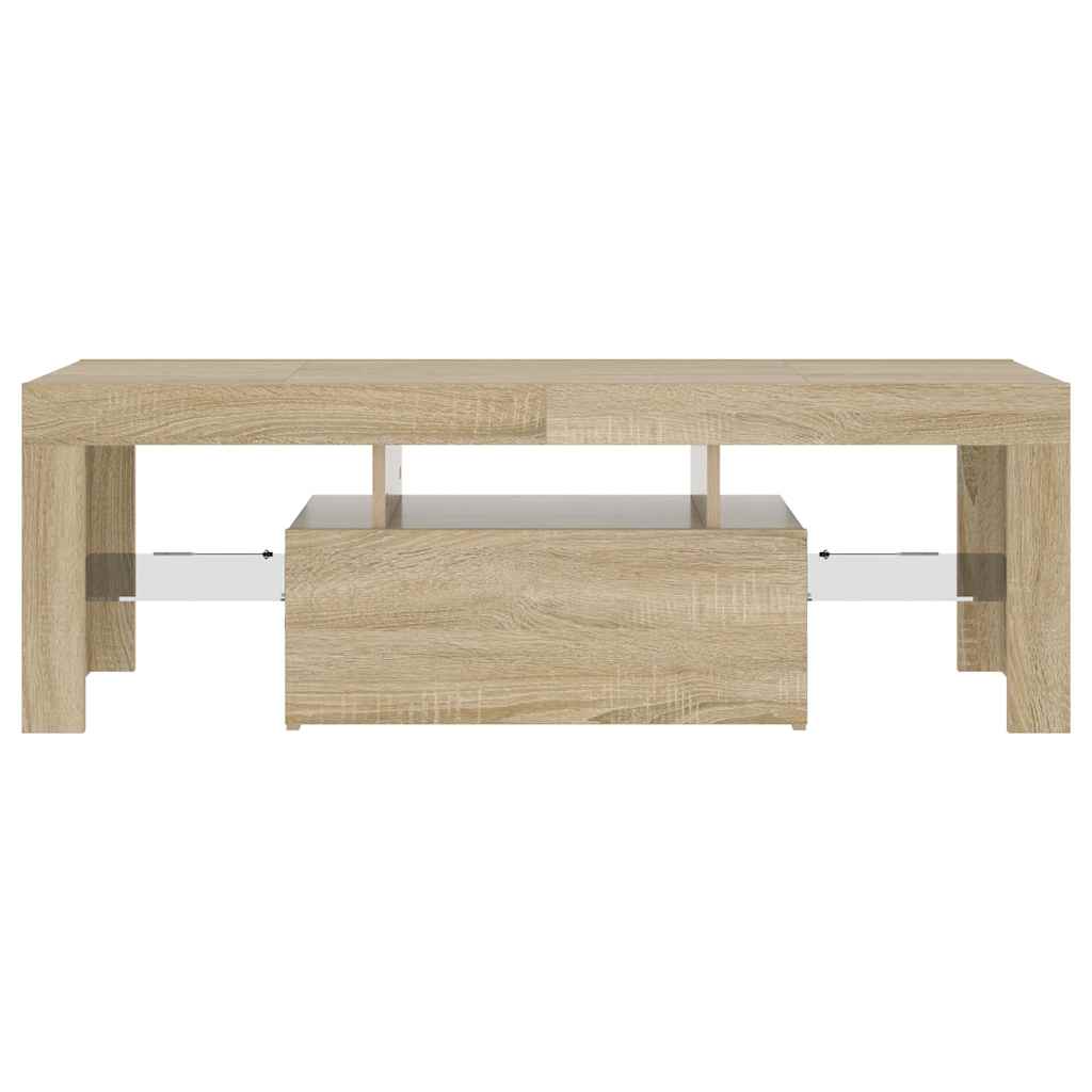 TV ormarić s LED svjetlima boja hrasta sonome 120 x 35 x 40 cm