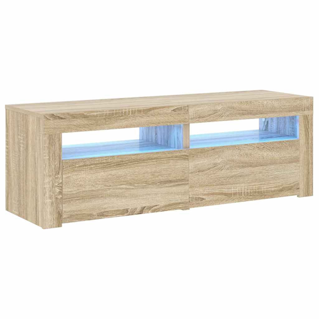 TV ormarić LED boja drva 120x35x40 cm konstruirano drvo