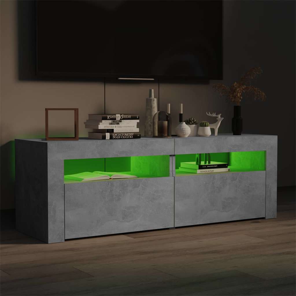 TV ormarić LED boja drva 120x35x40 cm konstruirano drvo