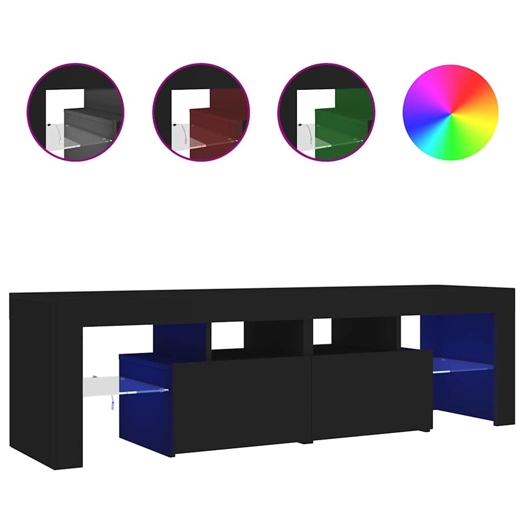 TV ormarić LED boja hrasta 140 x 36,5 x 40 cm konstruirano drvo