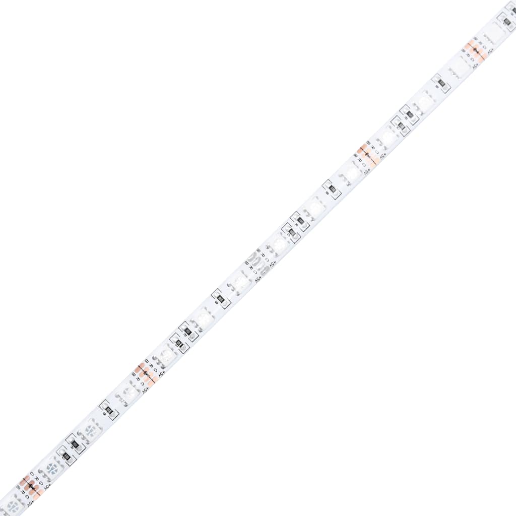 TV ormarić s LED svjetlima bijeli 90x35x40 cm