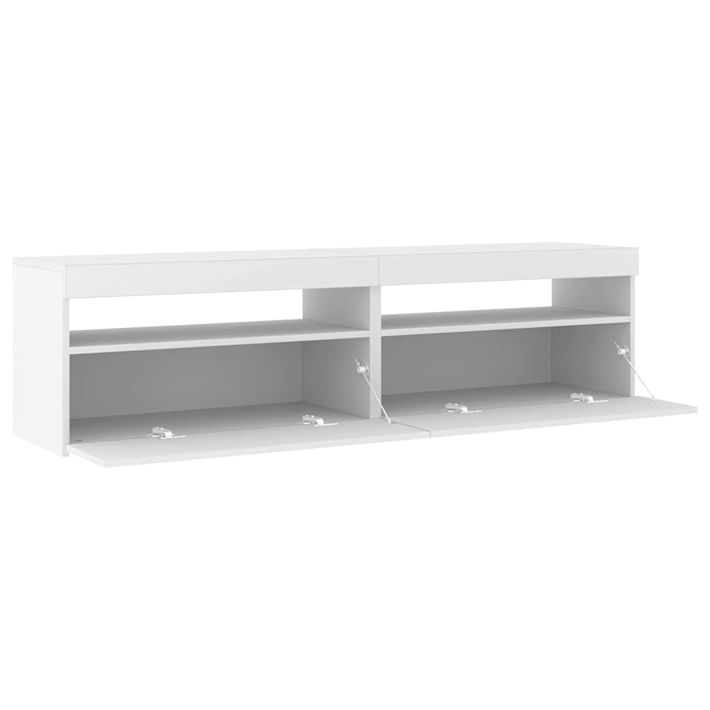 TV ormarići s LED svjetlima 2 kom bijeli 75 x 35 x 40 cm