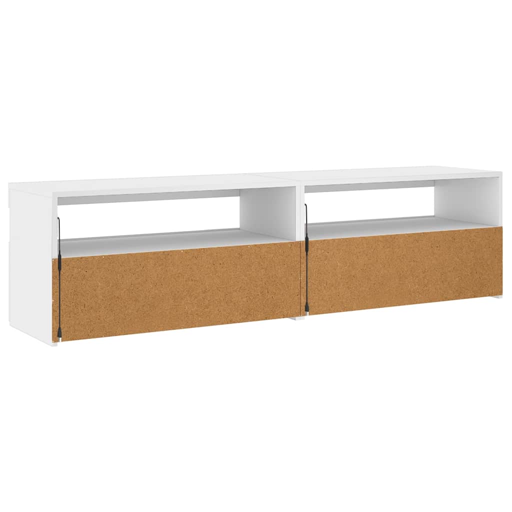 TV ormarići s LED svjetlima 2 kom bijeli 75 x 35 x 40 cm