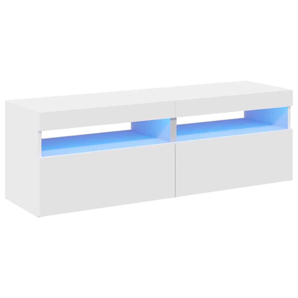 TV ormarići s LED svjetlima 2 kom bijeli 60 x 35 x 40 cm