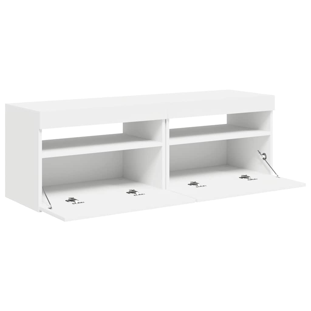 TV ormarići s LED svjetlima 2 kom bijeli 60 x 35 x 40 cm