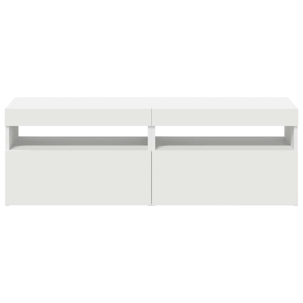 TV ormarići s LED svjetlima 2 kom bijeli 60 x 35 x 40 cm