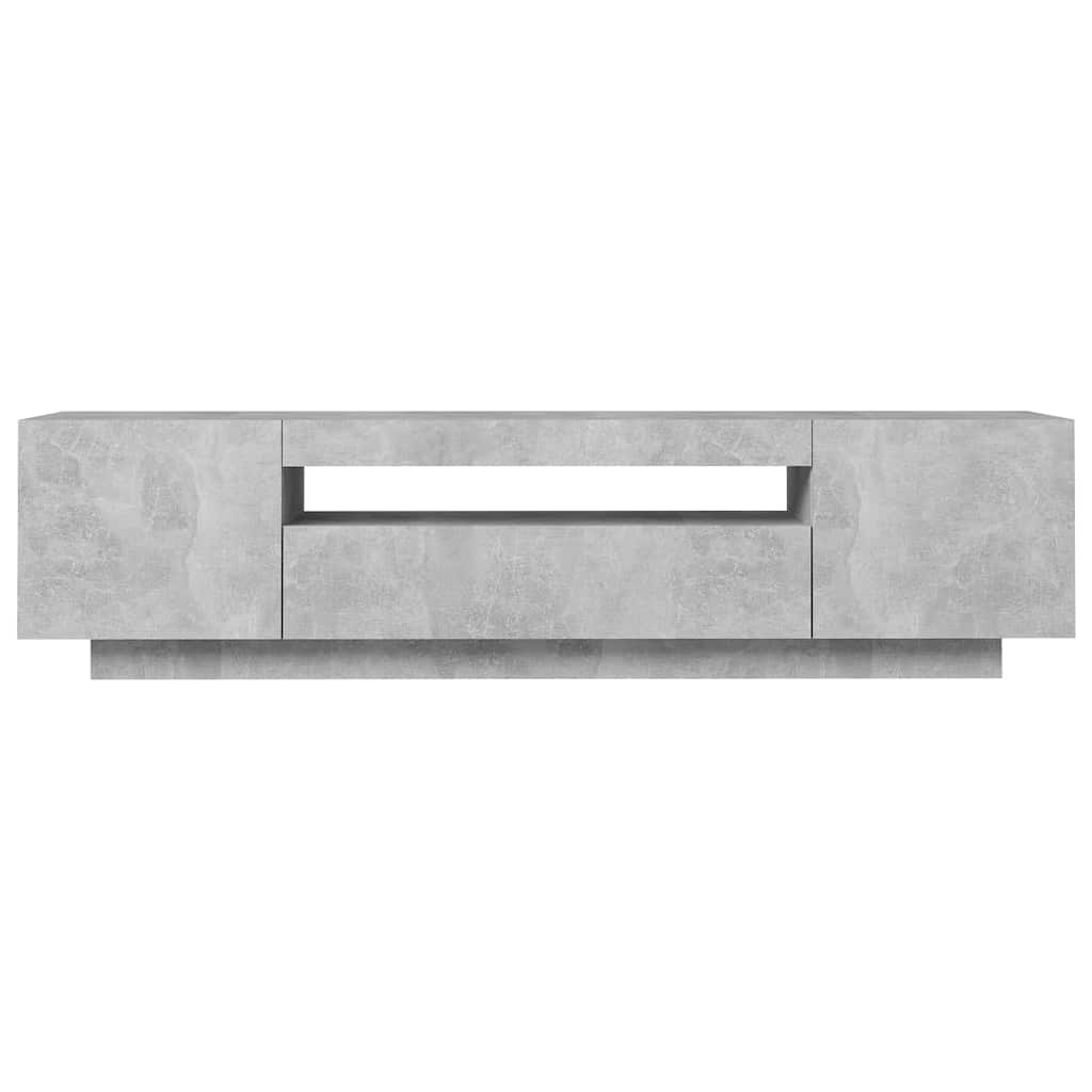 TV ormarić s LED svjetlima siva boja betona 160 x 35 x 40 cm