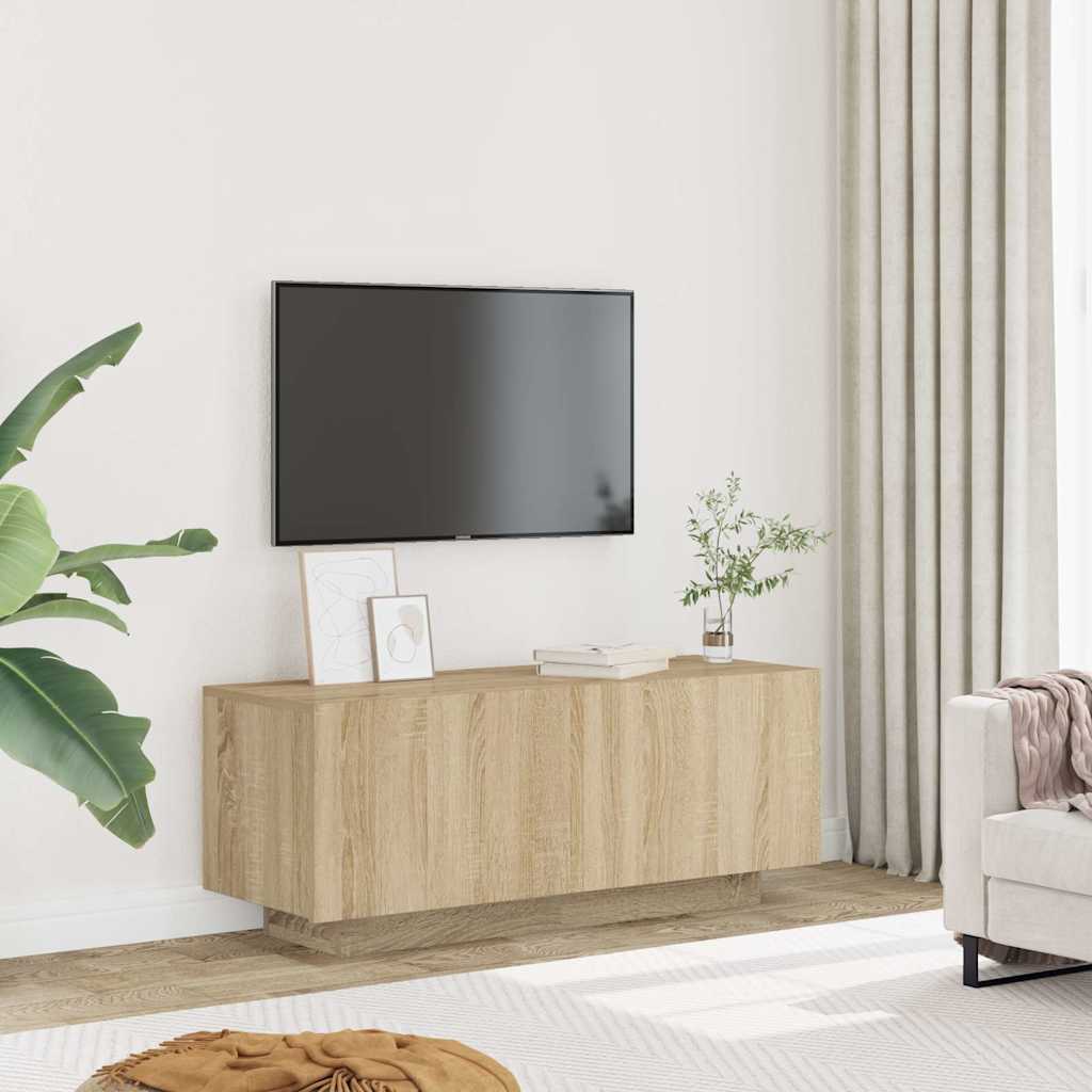 TV ormarić boja hrasta sonome 100x35x40 cm konstruirano drvo Smeđa
