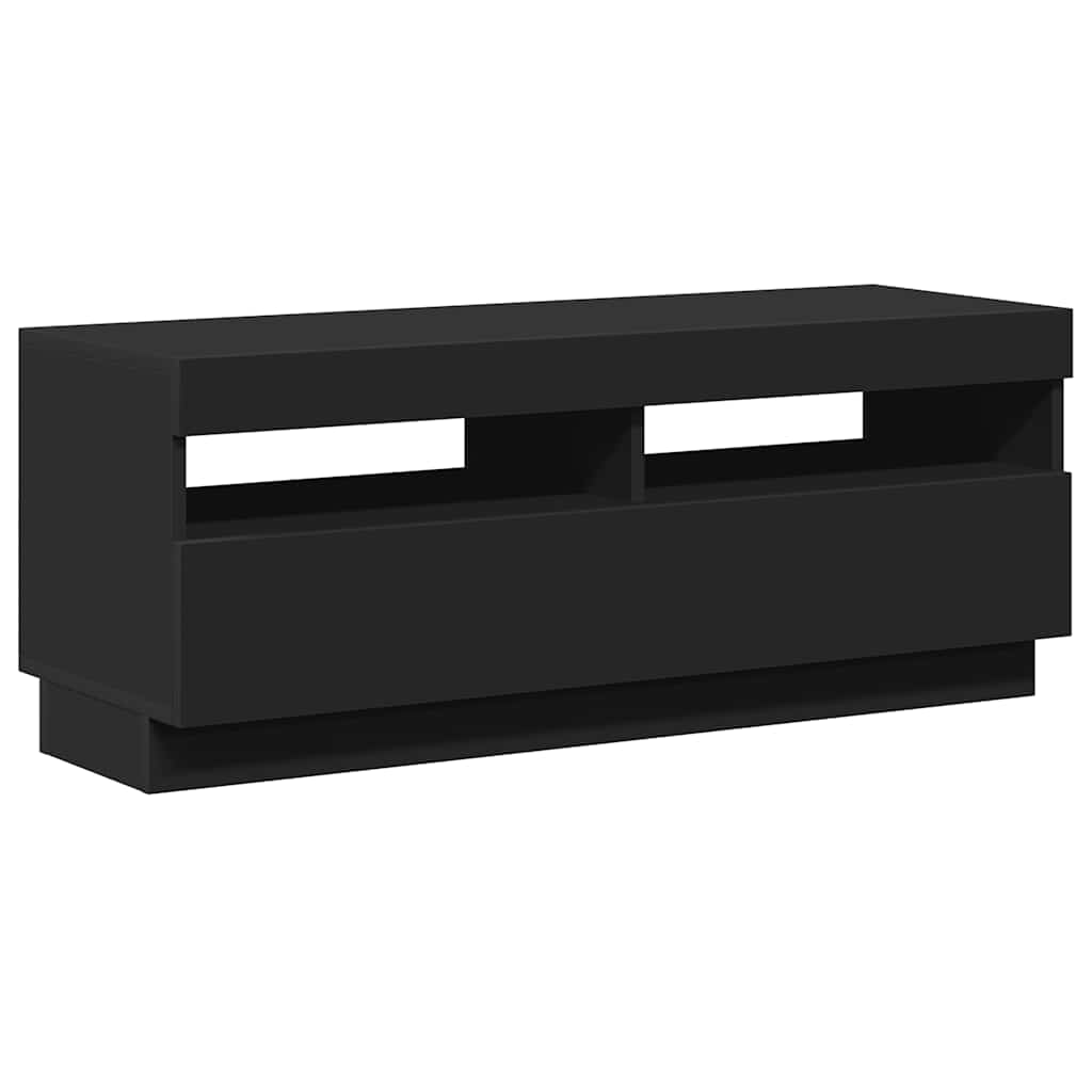 TV ormarić s LED svjetlima crni 100 x 35 x 40 cm