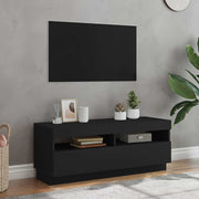 TV ormarić s LED svjetlima crni 100 x 35 x 40 cm