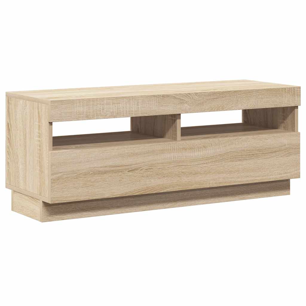 TV ormarić s LED svjetlima boja hrasta sonome 100 x 35 x 40 cm