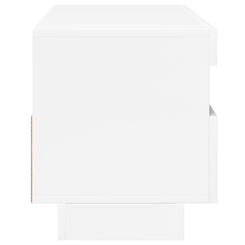 TV ormarić s LED svjetlima visoki sjaj bijeli 100 x 35 x 40 cm