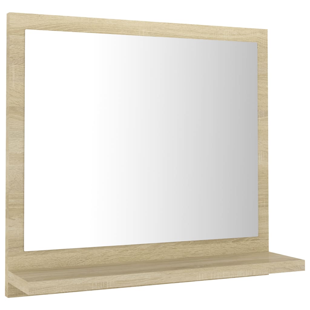 Kupaonsko ogledalo boja hrasta 40x10,5x37 cm konstruirano drvo