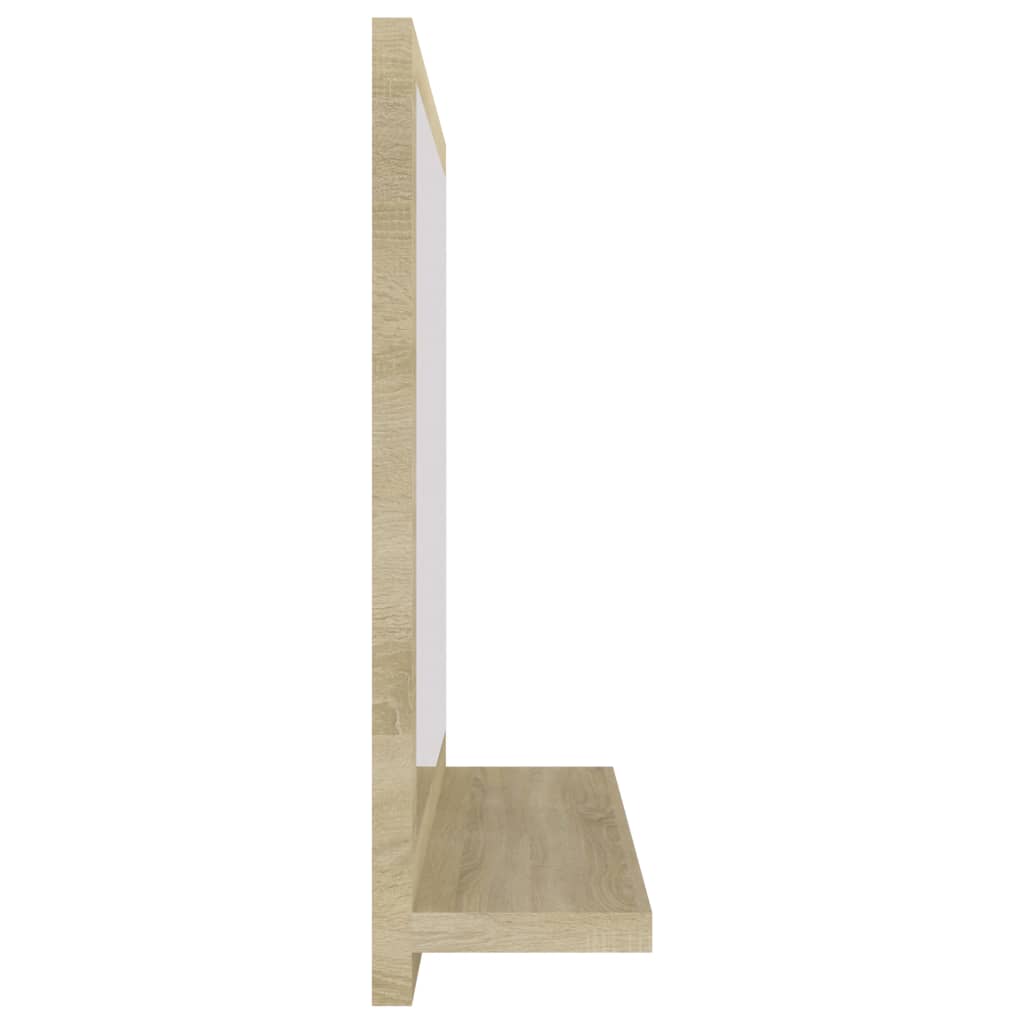 Kupaonsko ogledalo boja hrasta 40x10,5x37 cm konstruirano drvo