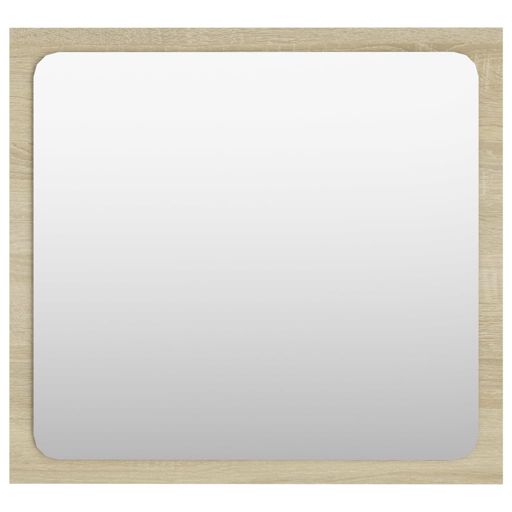 Kupaonsko ogledalo boja hrasta 40x1,5x37 cm konstruirano drvo