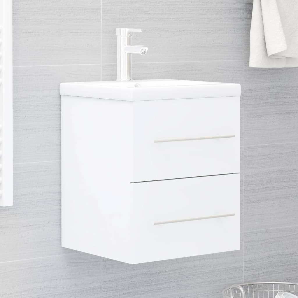 Ormarić za umivaonik bijeli 41 x 38,5 x 48 cm konstruirano drvo