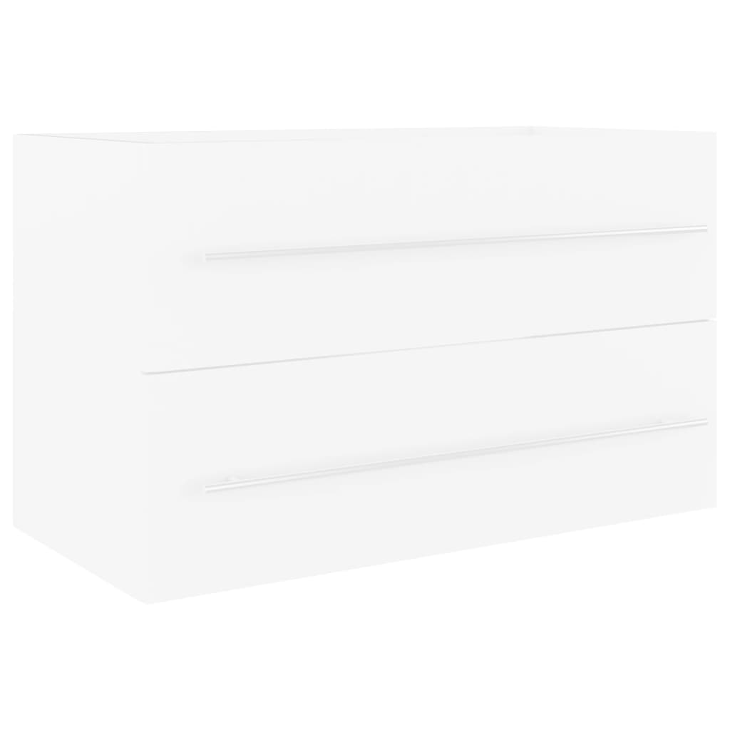 Ormarić za umivaonik bijeli 80 x 38,5 x 48 cm konstruirano drvo