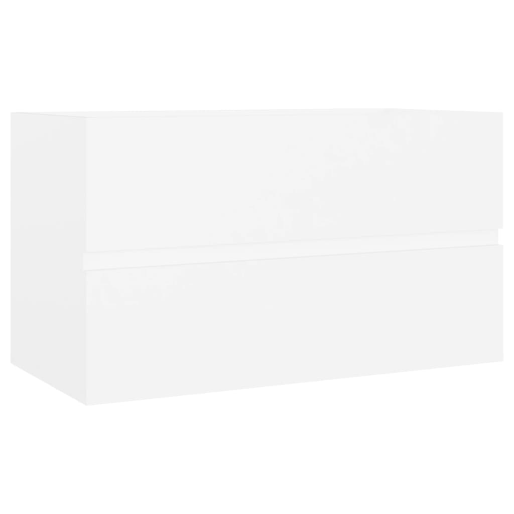 Ormarić za umivaonik bijeli 80 x 38,5 x 45 cm konstruirano drvo