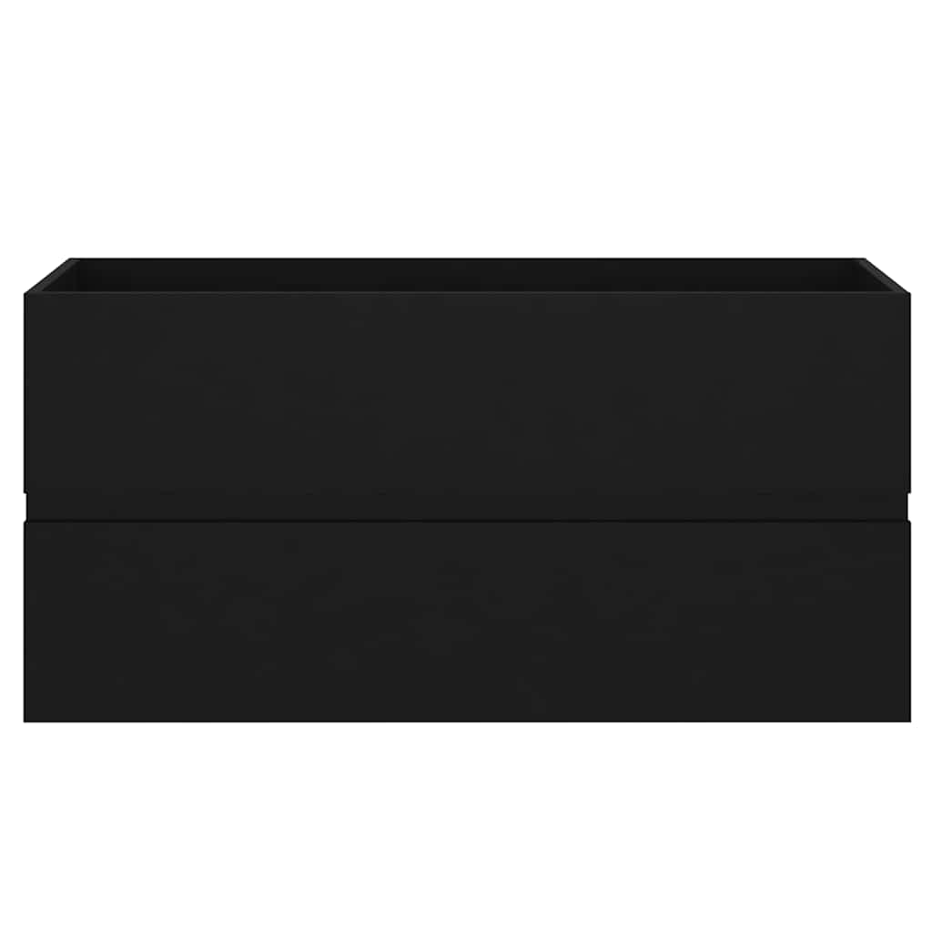 Ormarić za umivaonik crni 90 x 38,5 x 45 cm konstruirano drvo