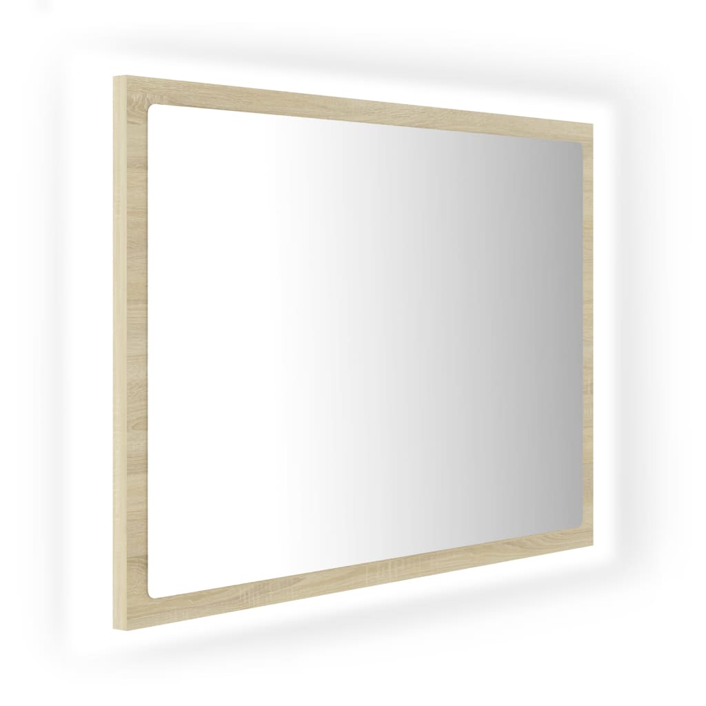 LED kupaonsko ogledalo boja hrasta sonome 60x8,5x37 cm akrilno