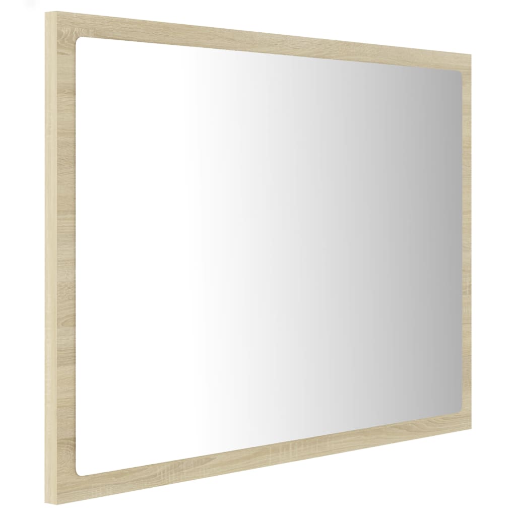 LED kupaonsko ogledalo boja hrasta sonome 60x8,5x37 cm akrilno