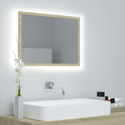 LED kupaonsko ogledalo boja hrasta sonome 60x8,5x37 cm akrilno