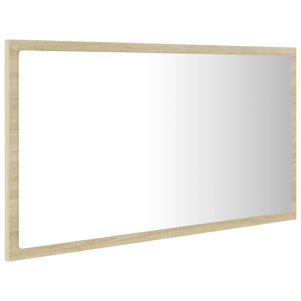 LED kupaonsko ogledalo boja hrasta sonome 80x8,5x37 cm akrilno
