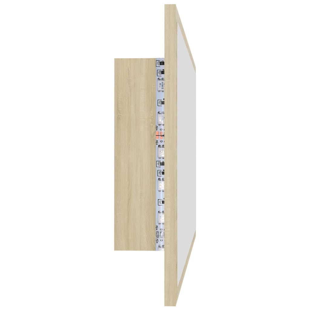 LED kupaonsko ogledalo boja hrasta sonome 80x8,5x37 cm akrilno