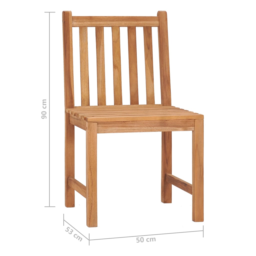 Vrtni blagovaonski set od 3 dijela 80x80 cm masivno tikovino drvo