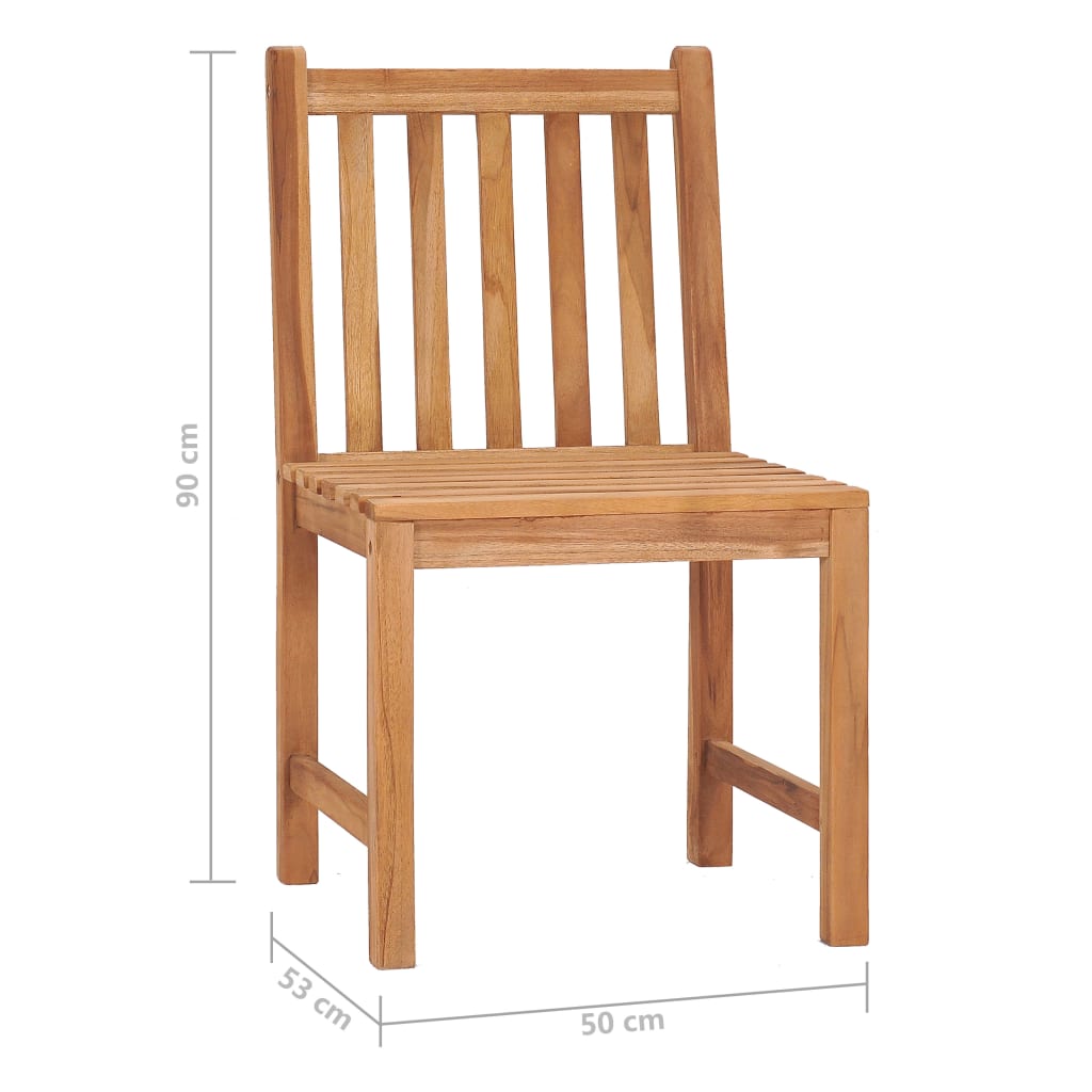 Vrtni blagovaonski set od 5 dijelova 120 x 70 cm masivno tikovino drvo