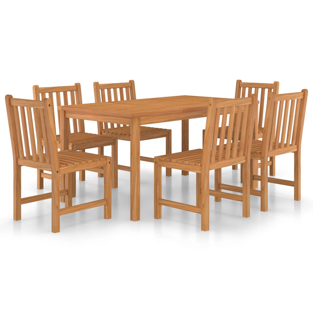 Vrtni blagovaonski set od 7 dijelova 150 x 90 cm masivno tikovino drvo