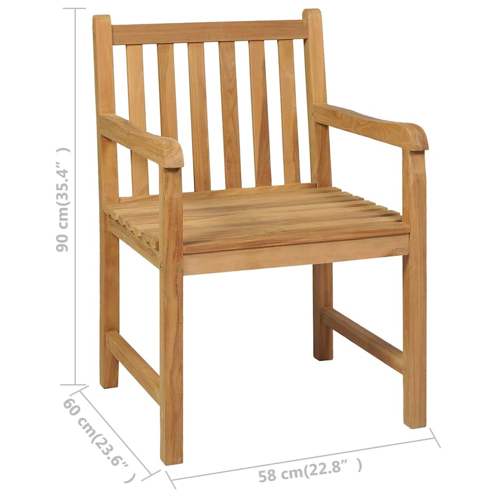 Vrtni blagovaonski set od 7 dijelova 180x90 cm masivno tikovino drvo