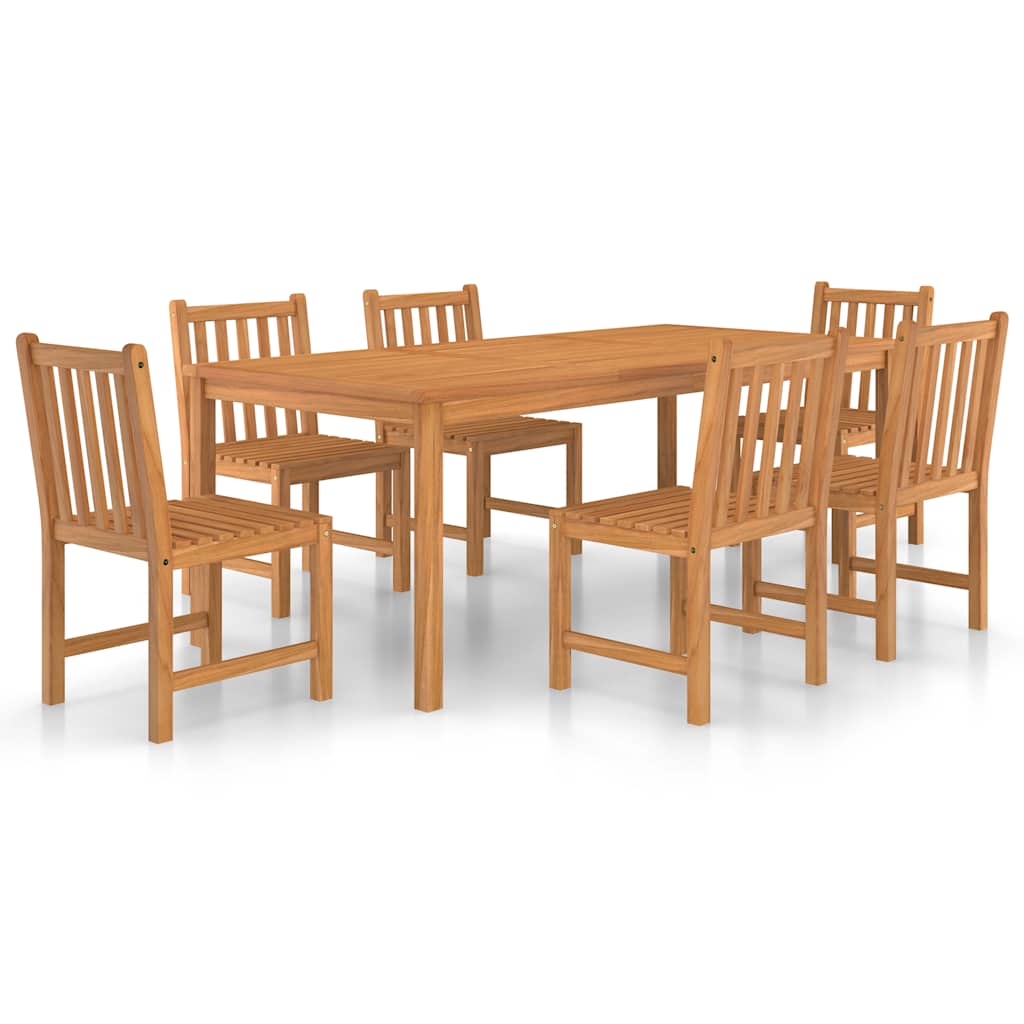 Vrtni blagovaonski set od 7 dijelova 200 x 100 cm masivno tikovino drvo
